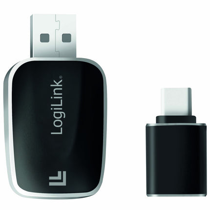 Adaptor wireless LogiLink CarPlay și Android Auto, Bluetooth 5.0, negru