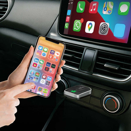 Adaptor wireless LogiLink CarPlay și Android Auto, Bluetooth 5.0, negru