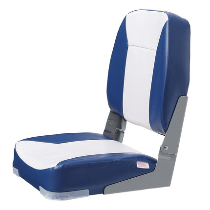 Low Back Folding Boat Seat, Waterproof Padded, 18.9 In