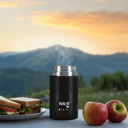Termo pentru prânz 1000 ml, negru, balon izolat