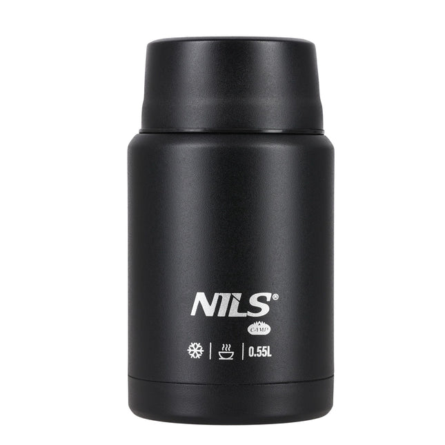 Termos pentru prânz 550ml, negru, oțel inoxidabil