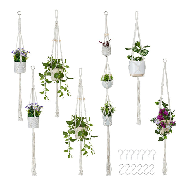 Set cu plante macramé, 7 piese, diferite dimensiuni