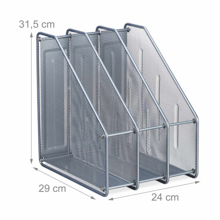 Colector de reviste cu 3 compartimente
