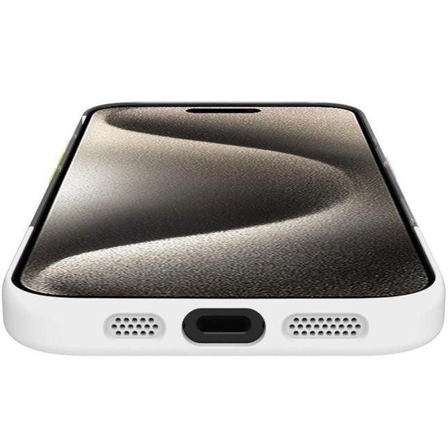 Magdual MagSafe compatible case iPhone 16 White + Transparent