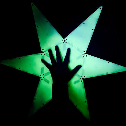 Plăci magnetice de construcție Magna-Tiles Glow, 16 piese