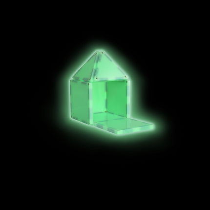 Plăci magnetice de construcție Magna-Tiles Glow, 16 piese