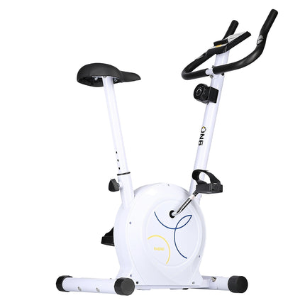 Bicicleta de exercitii magnetica, rezistenta reglabila, alba