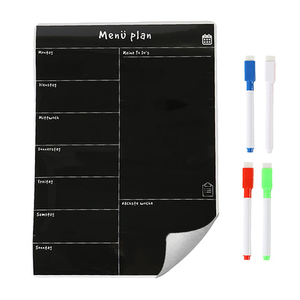 Planificator de mese magnetic pentru frigider, organizator săptămânal, suprafață ștergabilă