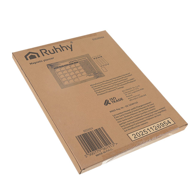 Planificator magnetic pentru frigider, 30x40 cm, calendar cu ștergere chimică