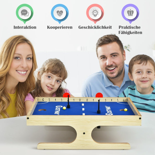 Masă magnetică mini-foosball cu 2 bile și mânere