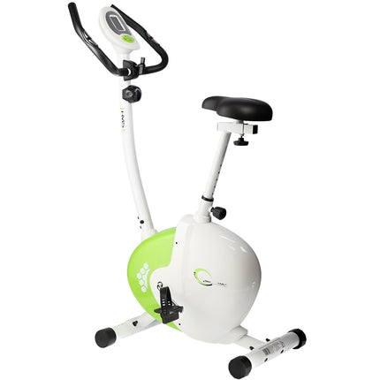 Bicicleta staționară magnetică, alb-verde, home fitness