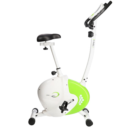 Bicicleta staționară magnetică, alb-verde, home fitness