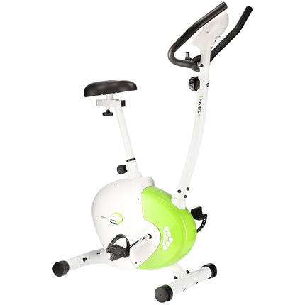 Bicicleta staționară magnetică, alb-verde, home fitness