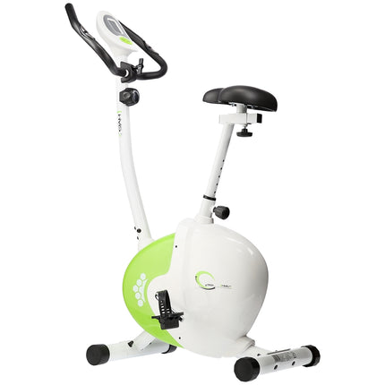 Bicicleta staționară magnetică, alb-verde, home fitness