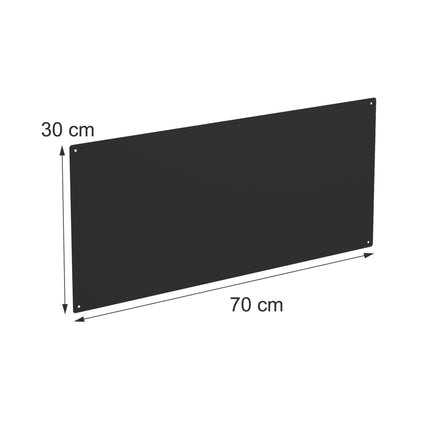Tablă magnetică de perete din oțel, 70x30 cm, neagră, ușor de curățat