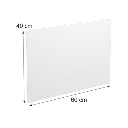 Tablă magnetică albă din oțel, 60x40 cm, suprafață ușor de curățat