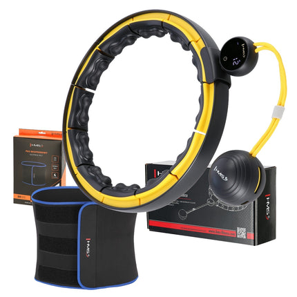 Hula Hoop ponderat magnetic cu contra și centură de slăbit
