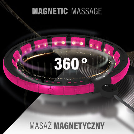 Magnetic Weighted Hula Hoop with Counter & Waist Support
