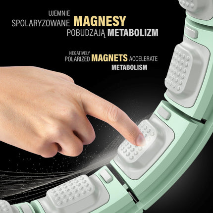 Hula Hoop ponderat magnetic cu contor și suport pentru talie