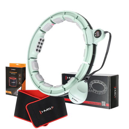 Hula Hoop ponderat magnetic cu contor și suport pentru talie