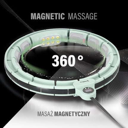 Hula Hoop ponderat magnetic cu contor și suport pentru talie