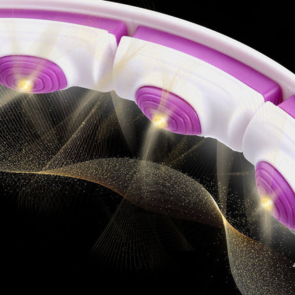 Hula Hoop ponderat magnetic cu contor, alb/violet