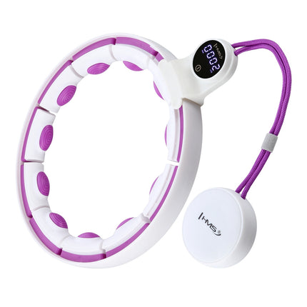 Hula Hoop ponderat magnetic cu contor, alb/violet