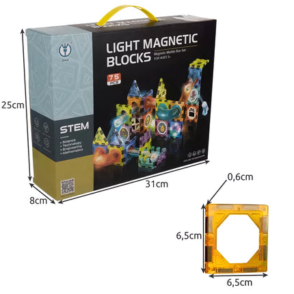Magnetic blocks - track 83 pieces. Kruzzel 22684