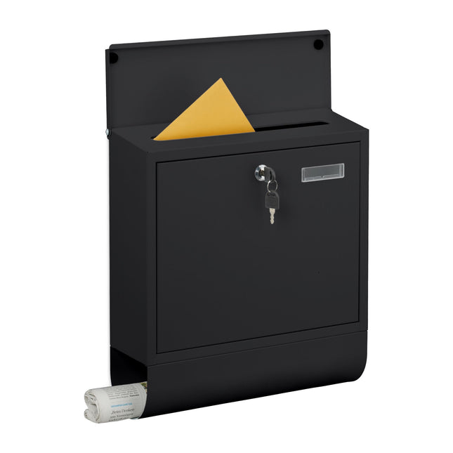 Cutie poștală cu suport pentru ziare – Metal, finisaj mat