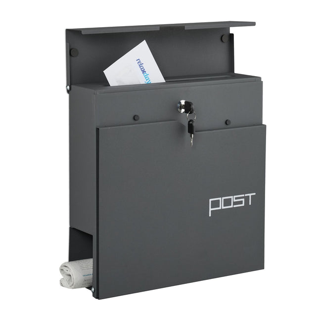 Cutie poștală cu suport pentru ziare - Design modern, încuietoare sigură