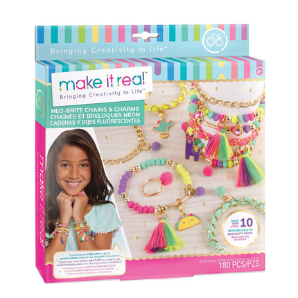 Make It Real Set DIY lănțișoare și brelocuri Neo-Brite