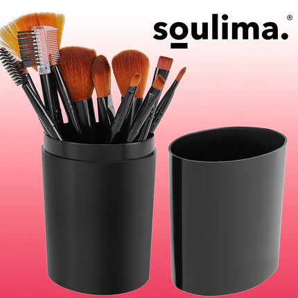 Makeup brushes 12 pcs black - set