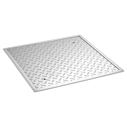 Manhole Cover With Frame, 500 x 500mm Slip-Resistant Carbon Steel
