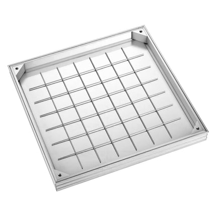 Manhole Cover With Frame, 600x600mm Recessed Aluminum