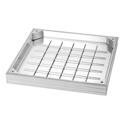 Manhole Cover with Frame, 500x500mm Recessed Aluminum