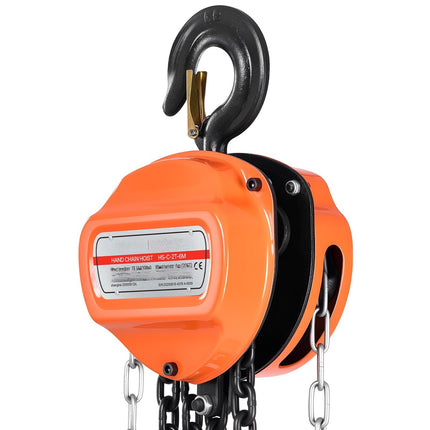 Manual Chain Hoist, 2 Ton Capacity, 6 m Lift, G80 Chain