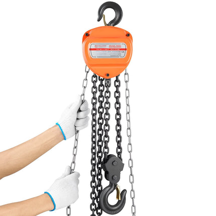 Manual Chain Hoist 3 Ton, 6 m Lift, G80 Chain
