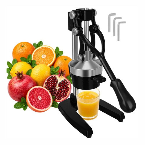 Storcător manual de citrice, presă cu pârghie de 40 cm, construcție din fier