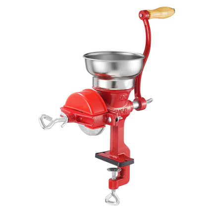 Manual Grain Mill, Cast Iron Hand Crank, Clamp, Dust Cover