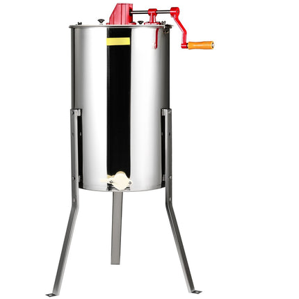 Manual Honey Extractor, 3-Frame Stainless Steel With Lid