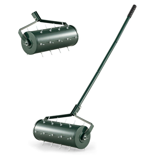Rolă de aerisire manuală a gazonului - 44x128 cm, 27 vârfuri, mâner ergonomic