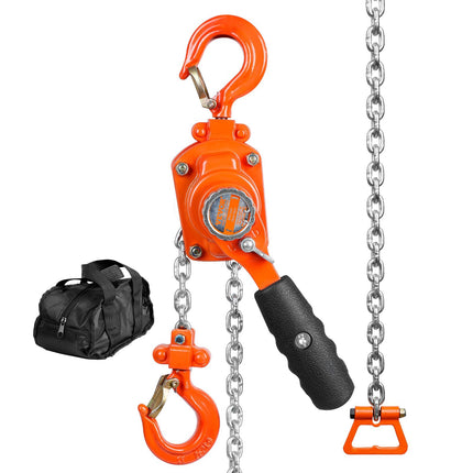 Manual Lever Chain Hoist, 1/4 Ton 3.05 m Lift, 360 Hook