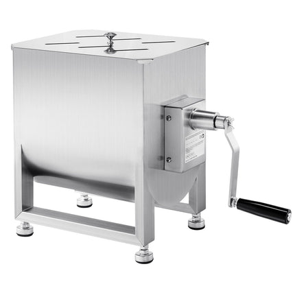 Manual Meat Mixer, 30L Stainless Steel, Gearbox Handle