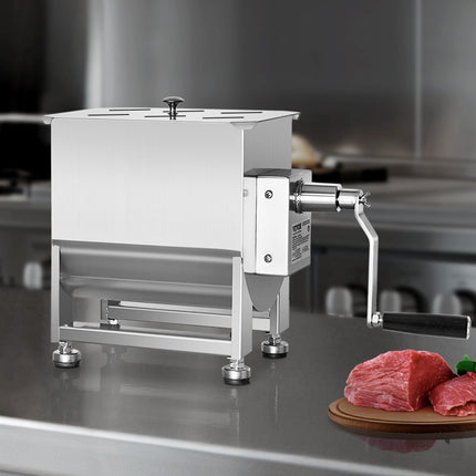 Manual Meat Mixer 60L, Stainless Steel Gearbox, Lid