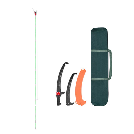 Manual Pole Saw 27 Ft Extendable Pruner, Scissors, Fiberglass