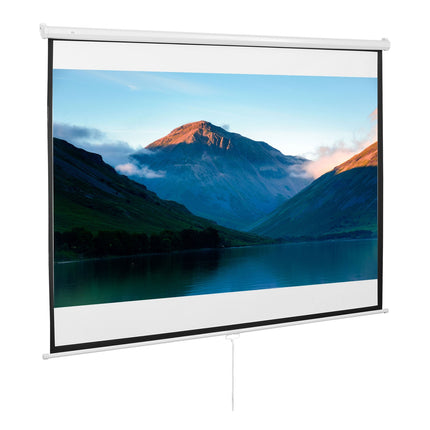Manual Projector Screen, 100 Inch, 4:3/16:9, Home Theater