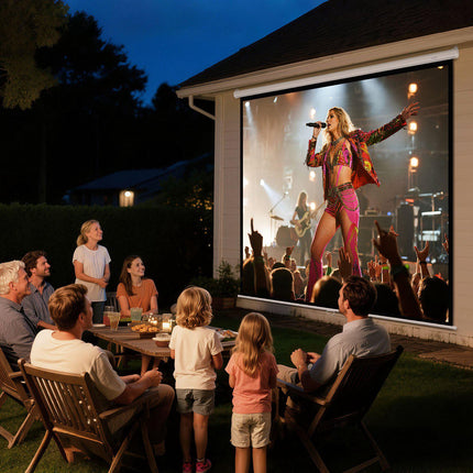Manual Projector Screen 120 Inch 1:1 Wall-Mount Pull-Down 4K