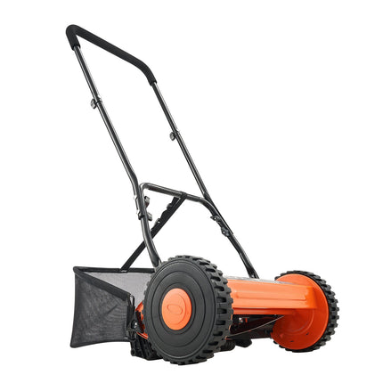 Manual Reel Lawn Mower 35 cm, 5-Blade, Grass Catcher
