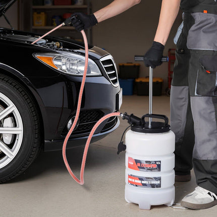 Manual Vacuum Fluid Extractor Pump, 9.5 L HDPE Tank