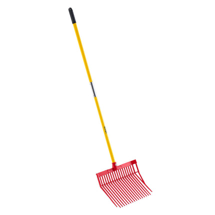 Manure Fork, 18 Angled Tines, 61 in Fiberglass Handle
